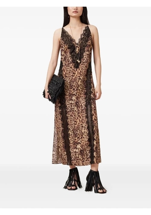 AllSaints Melia leopard-print maxi dress - Brown