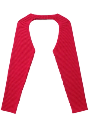 Helmut Lang cut-out ribbed-knit jumper - Pink