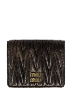 Miu Miu matelassé leather wallet - Brown