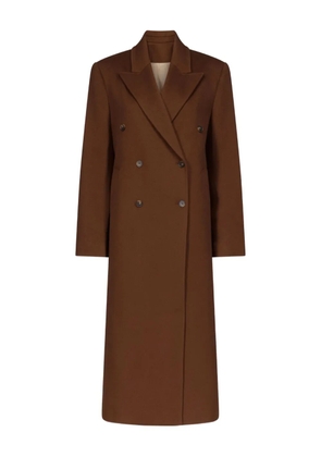 LouLou de Saison peak lapel double-breasted coat - Brown