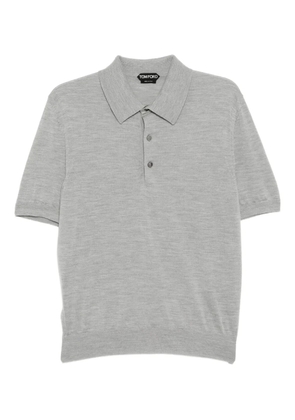 TOM FORD mélange-effect polo shirt - Grey