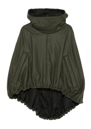 cape concept hooded jacket - Green