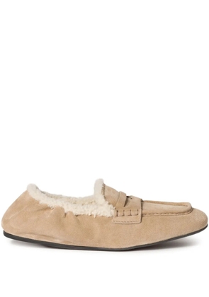 Miu Miu suedde loafers - Neutrals