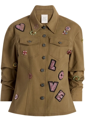 Cinq A Sept Ditsy Love jacket - Green