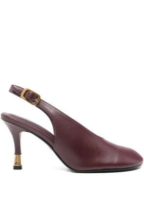 Lola Cruz leather heeled pumps - Red