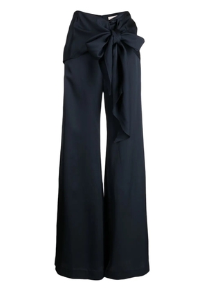 Silvia Tcherassi Noa satin high-waisted trousers - Blue