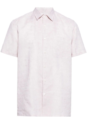 Canali classic-collar linen shirt - Neutrals