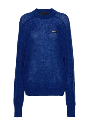 ROTATE BIRGER CHRISTENSEN logo-patch sweater - Blue