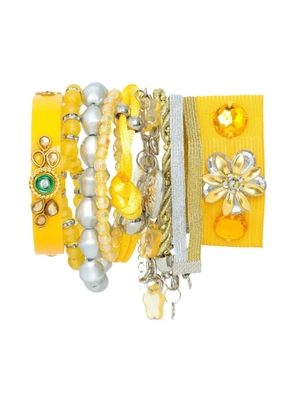 Amir Slama Bijoux beaded flower bracelet - Yellow