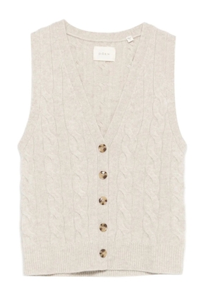 DÔEN cable-knit button vest - Neutrals