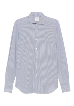 Xacus pinstripe long-sleeved shirt - Blue