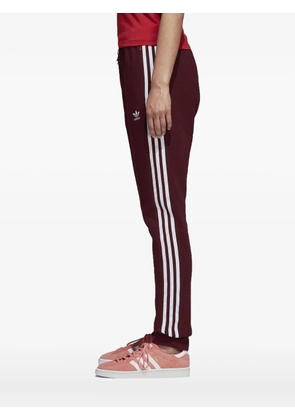 adidas trefoil-cuffed track pants - Red