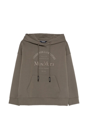 'S Max Mara logo-embroidered hoodie - Green