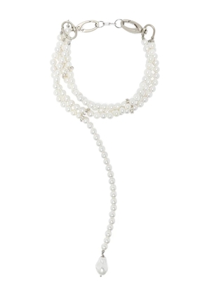 Atu Body Couture x Shir Fine Jewellery bead-chain choker - White