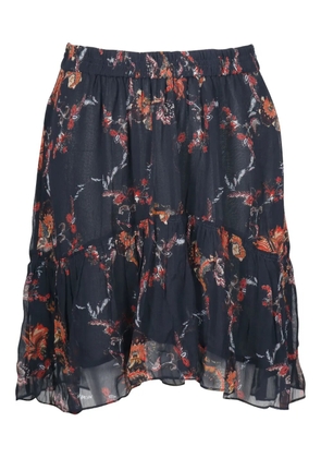 IRO floral tiered mini skirt - Black