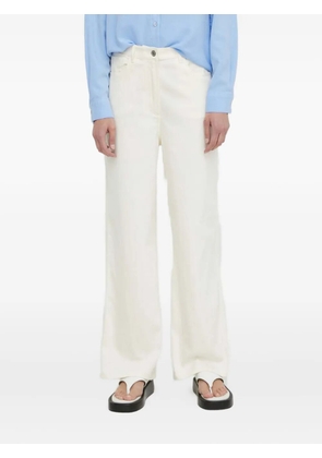 SAMSOE SAMSOE logo-patch five-pocket jeans - Neutrals