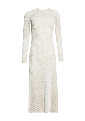 diotima Anansi mesh-panelled dress - White
