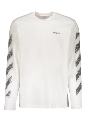 Off-White diagonal-stripe long-sleeves T-shirt