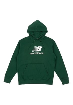 New Balance logo french-terry hoodie - Green
