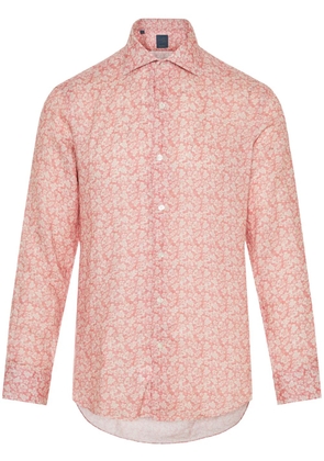 Barba floral-print linen shirt - Red