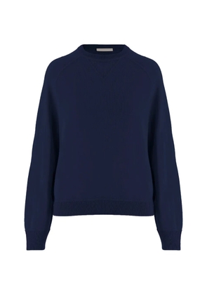 Allude crew-neck ribbed sweater - Blue