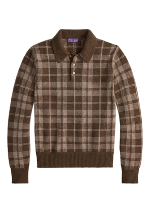 Ralph Lauren Purple Label plaid sweater - Brown