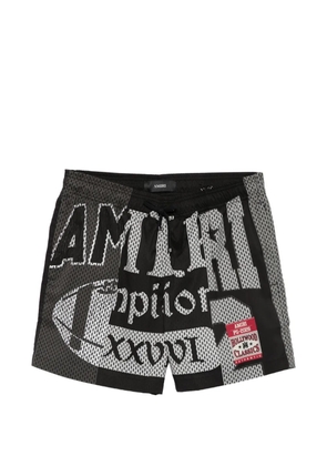 AMIRI print drawstring swim shorts - Black