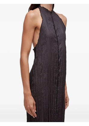 Osklen raglan satin double-face maxi dress - Black