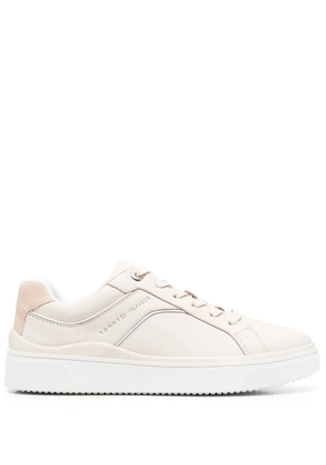 Tommy Hilfiger round-toe leather sneakers - Neutrals