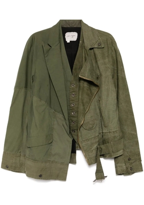 Greg Lauren panelled jacket - Green
