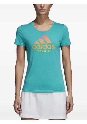 adidas tennis logo T-shirt - Green