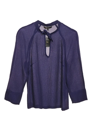 Maje tie-neck blouse - Blue