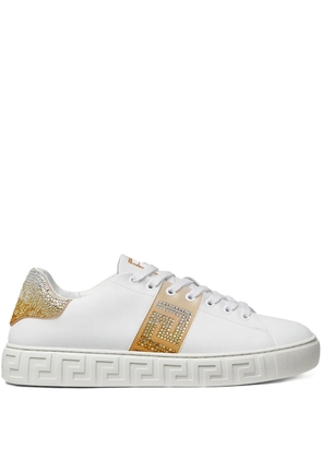 Versace Crystal Greca sneakers - White