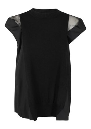 sacai cotton top - Black