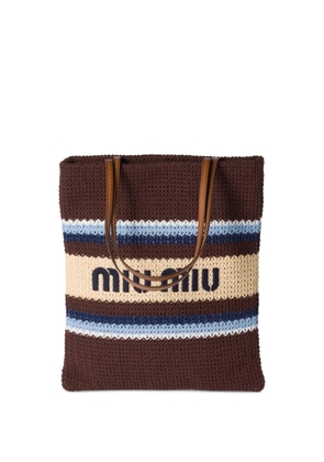 Miu Miu crochet tote bag - Brown