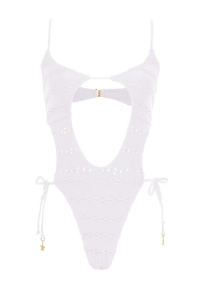 Amir Slama x Jade Picon cut out-detail swimsuit - White
