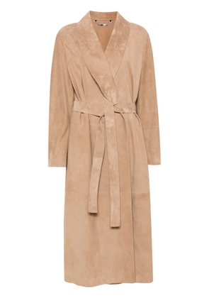 FENDI suede coat - Brown