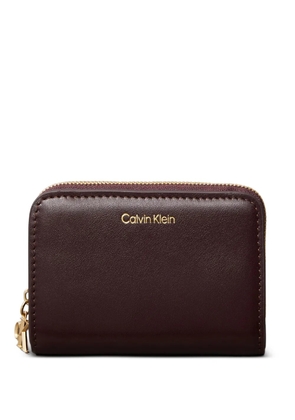 Calvin Klein zipped leather wallet - Red