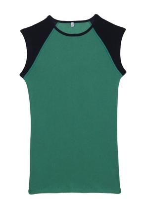 Baserange Gene raglan-sleeve ribbed tank top - Green