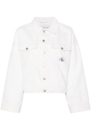 Calvin Klein Jeans button-up denim shirt jacket - White