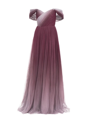 Ana Radu off-shoulder gradient dress - Brown