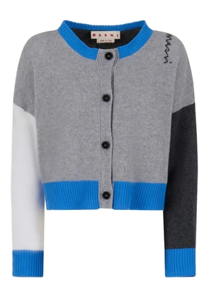 Marni colour-blocked cropped cardigan - BLN38 INOX