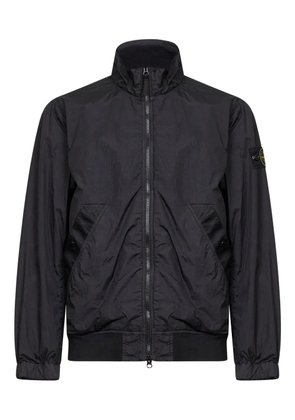 Stone Island ribbed-trim badge jacket - Black