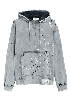 Maison MIHARA YASUHIRO distressed hoodie - Grey