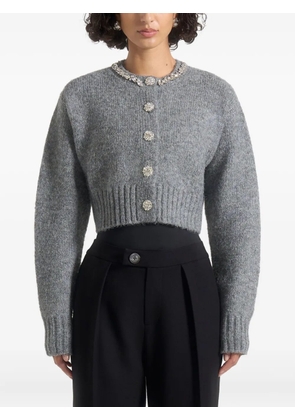 Manière De Voir Caren embellished button cardigan - Grey