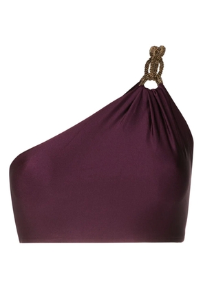 Lenny Niemeyer chain-link one-shoulder bikini top - Purple