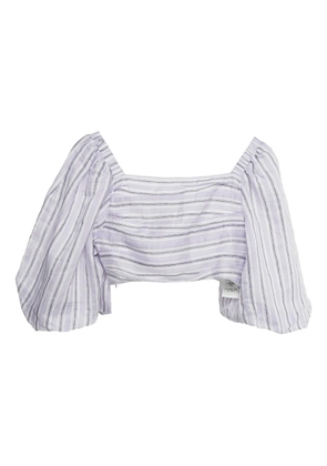 SANDRO stripes cropped top - Purple