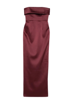 The New Arrivals Ilkyaz Ozel Rhea strapless midi dress - Red