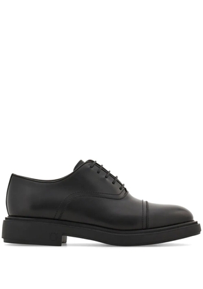 Ferragamo toe-capped leather oxford shoes - Black
