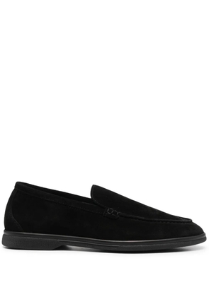 Scarosso suede-finish loafers - Black